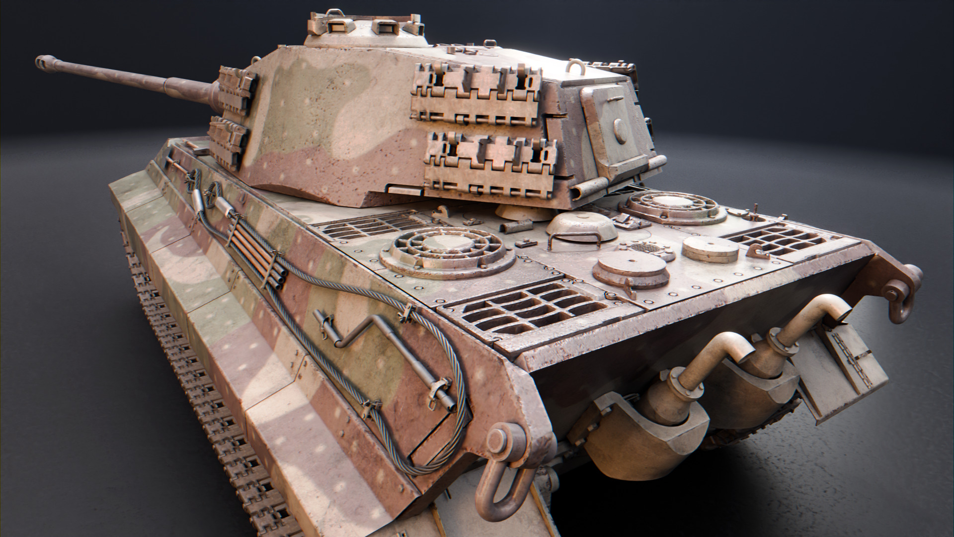 Panzer VI Tiger II German Heavy Tank 3D model_5