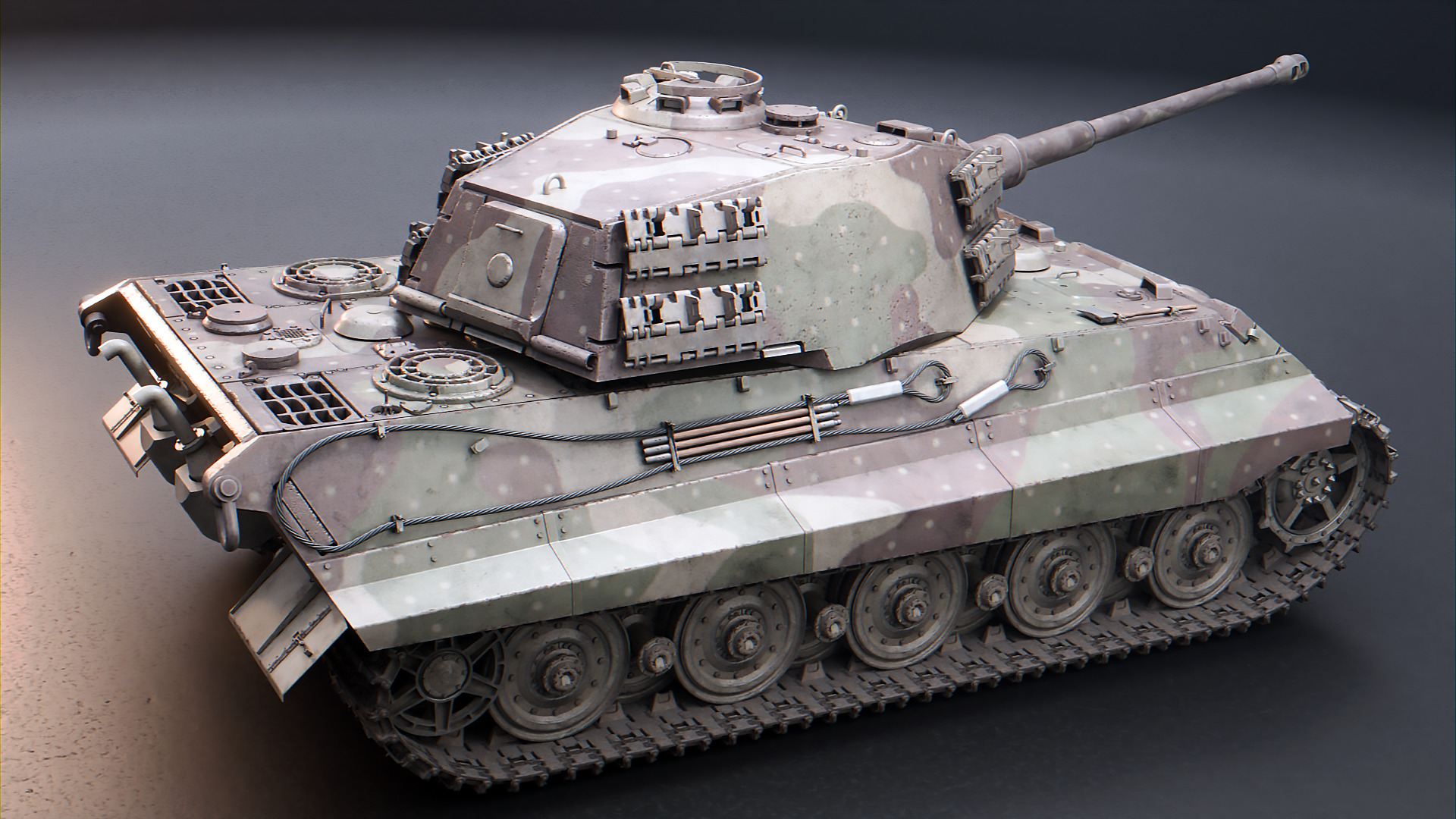Panzer VI Tiger II German Heavy Tank 3D model_2
