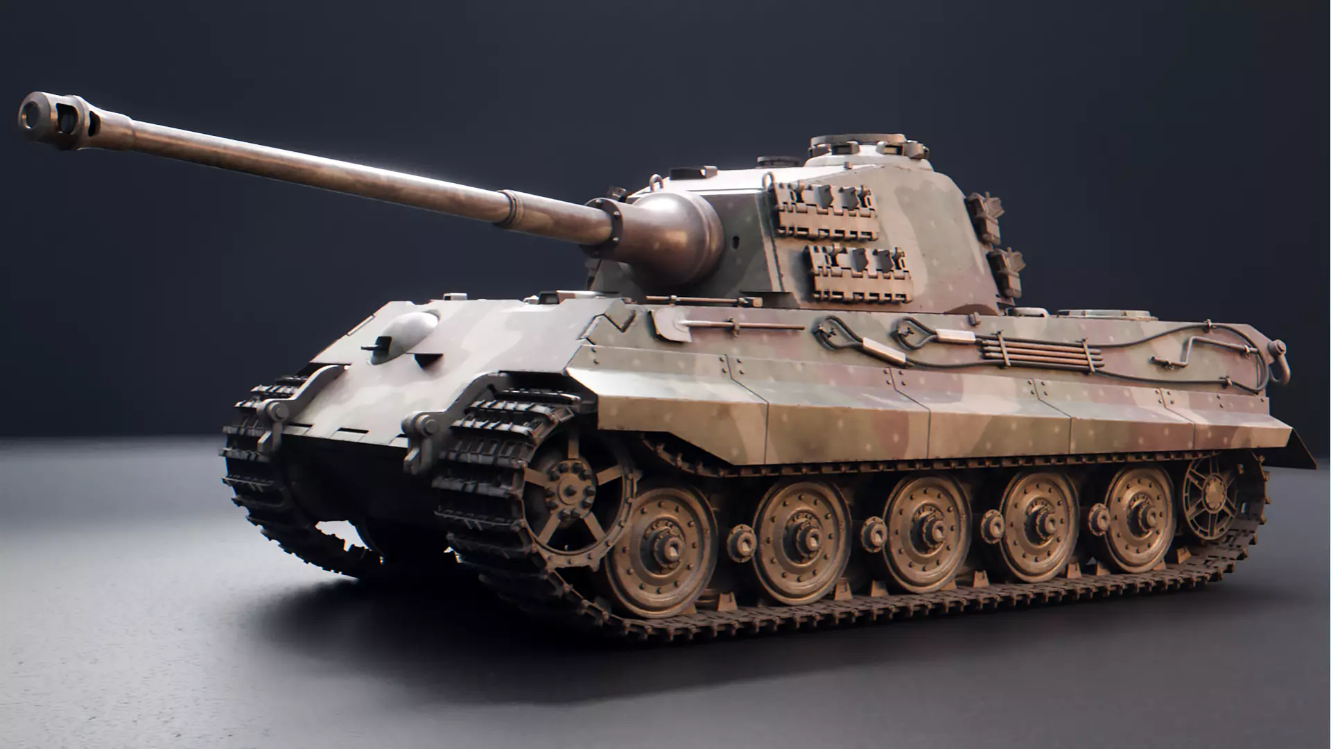 Panzer VI Tiger II German Heavy Tank 3D model_0