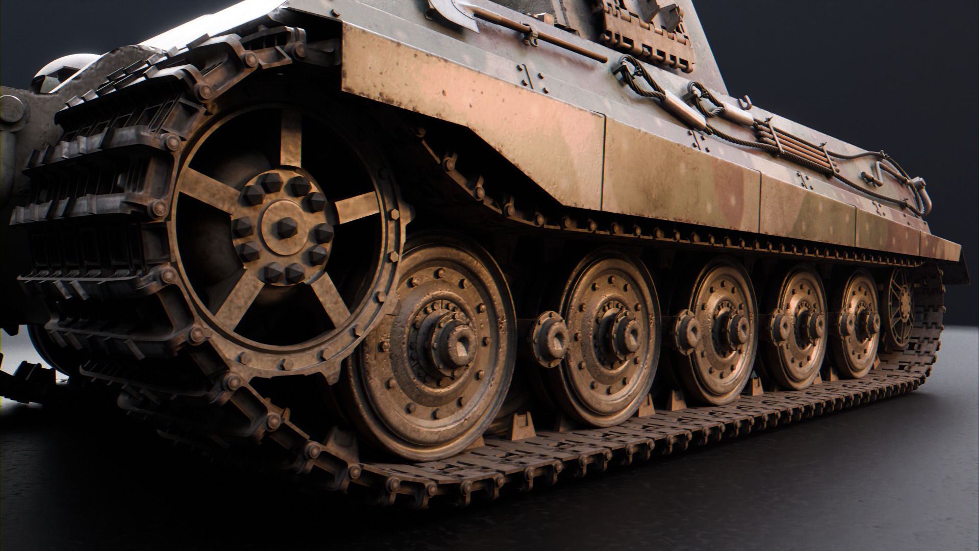 Panzer VI Tiger II German Heavy Tank 3D model_9