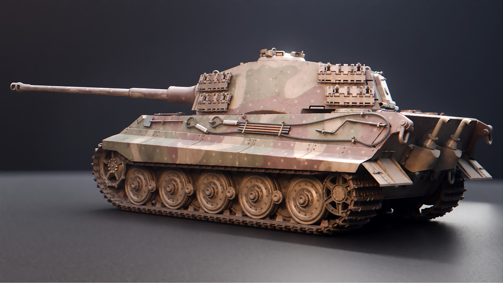Panzer VI Tiger II German Heavy Tank 3D model_3