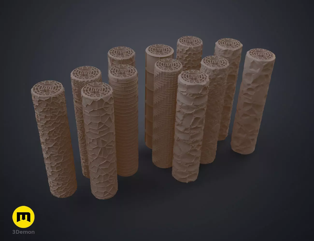 DnD terrain rollers GROUND and ROADS 3D print model_0