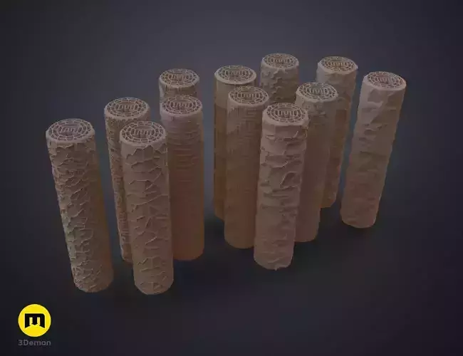 DnD terrain rollers GROUND and ROADS 3D print model