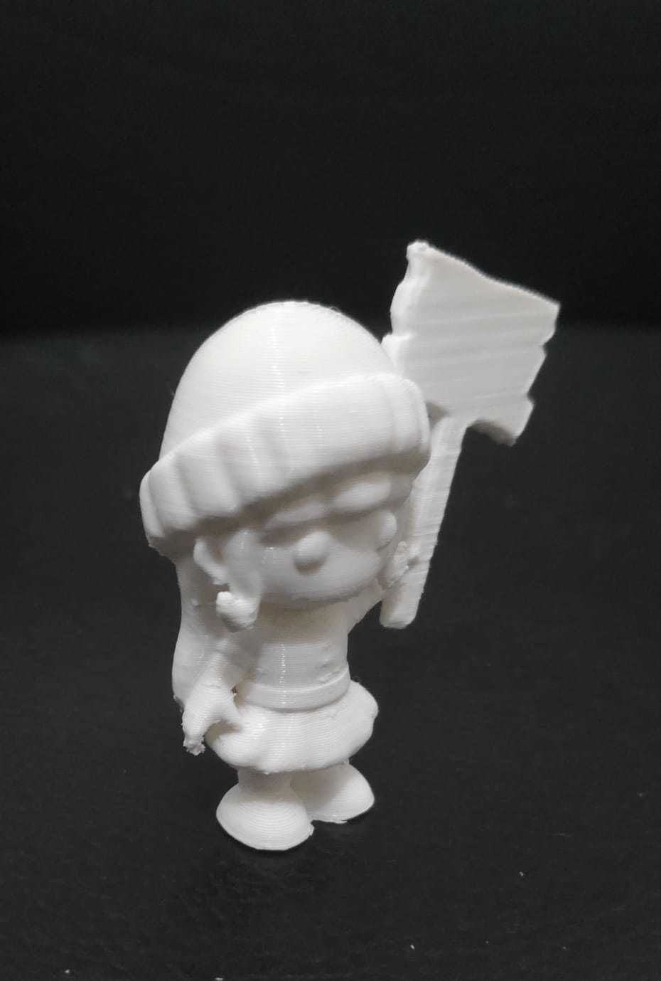 Girl Holding Sign 3D print model_9