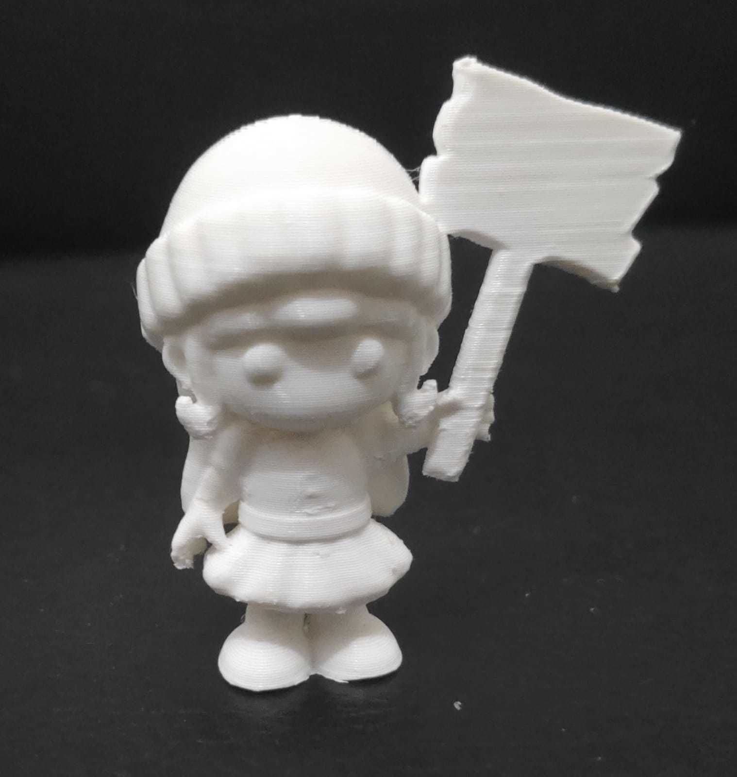 Girl Holding Sign 3D print model_10