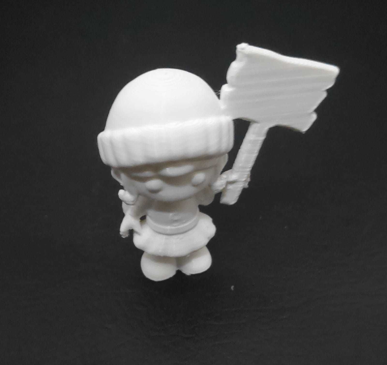 Girl Holding Sign 3D print model_11