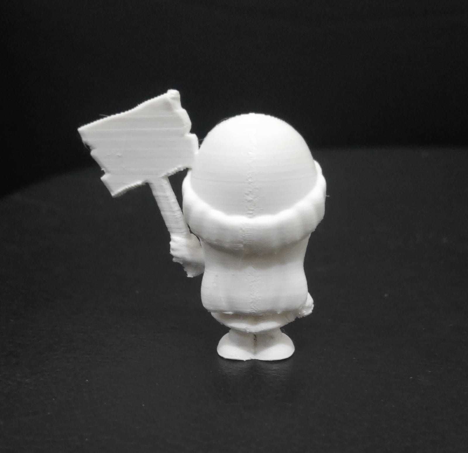 Girl Holding Sign 3D print model_7