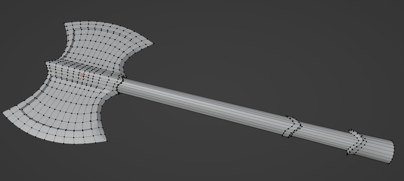 Double Axe Low-poly 3D model_6