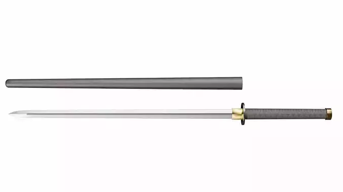 Tsurugi sword Low-poly 3D model