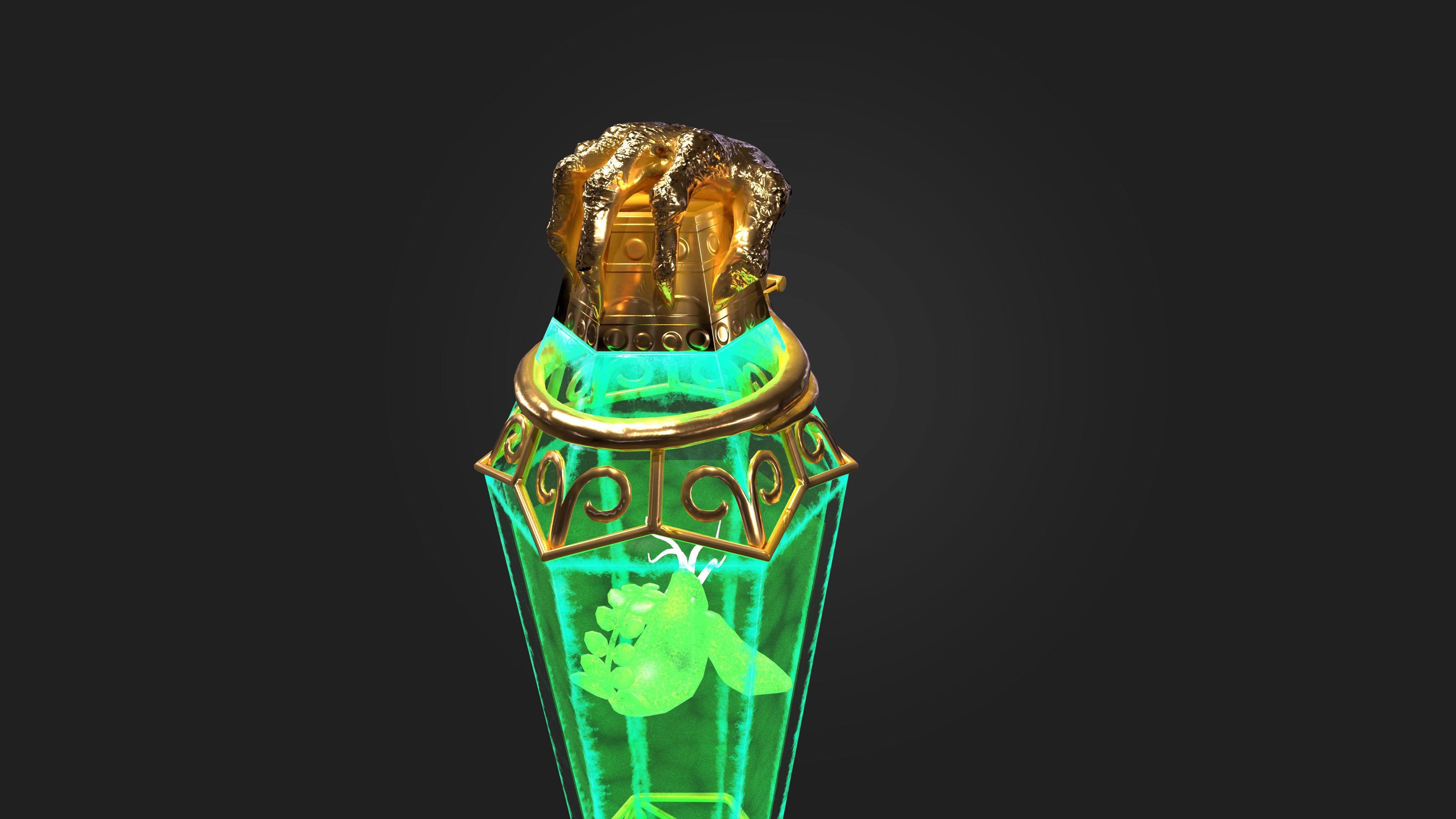 Magic Poison Game Asset for Mobile games Low-poly 3D model_2
