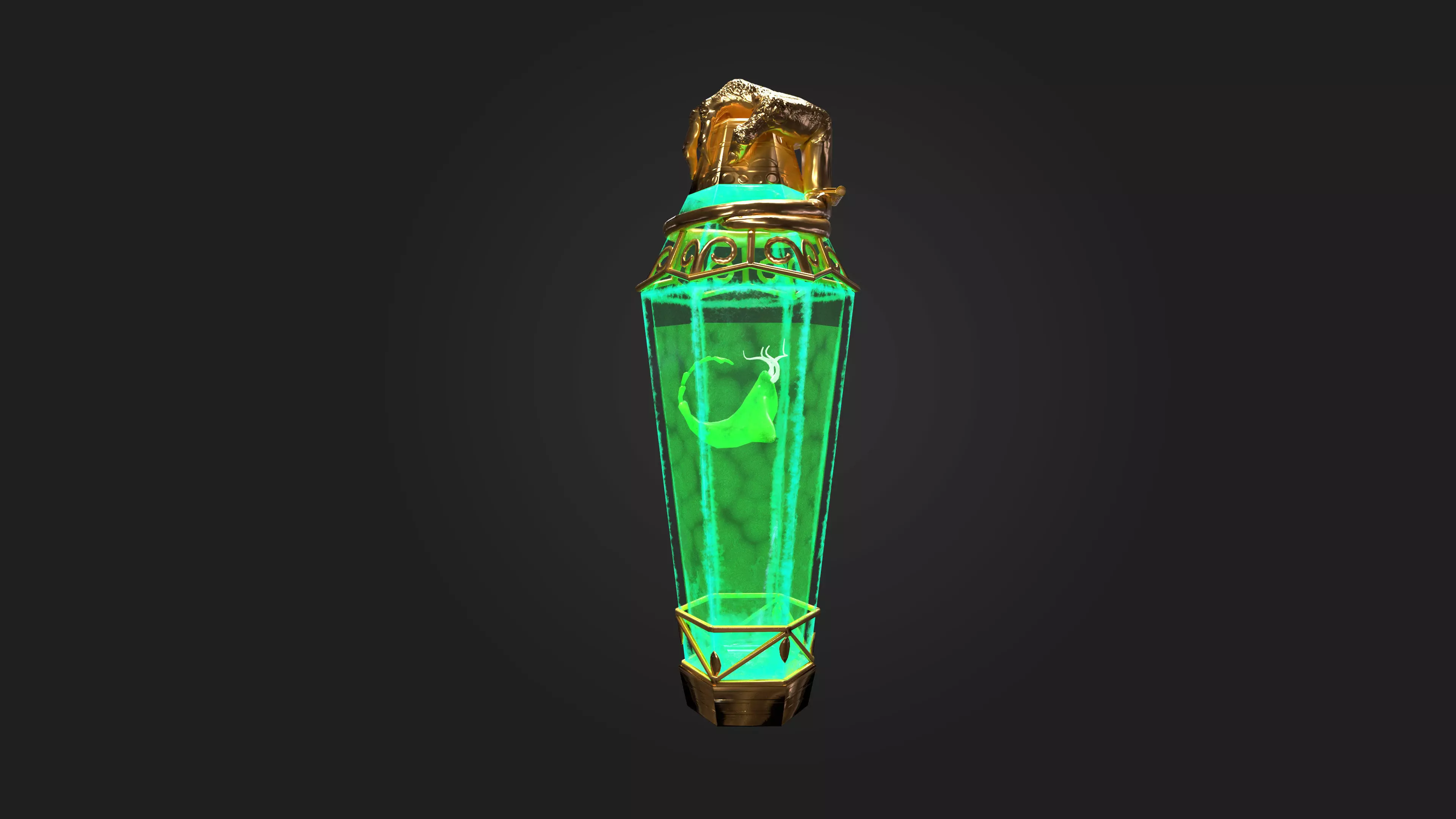 Magic Poison Game Asset for Mobile games Low-poly 3D model_0