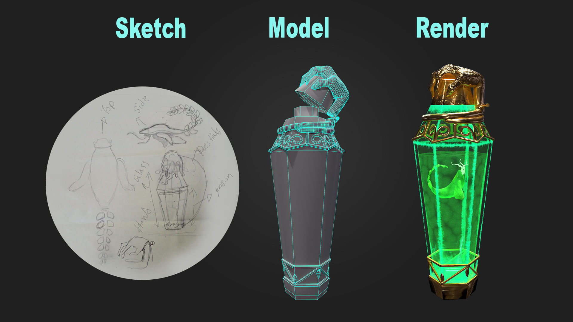 Magic Poison Game Asset for Mobile games Low-poly 3D model_10