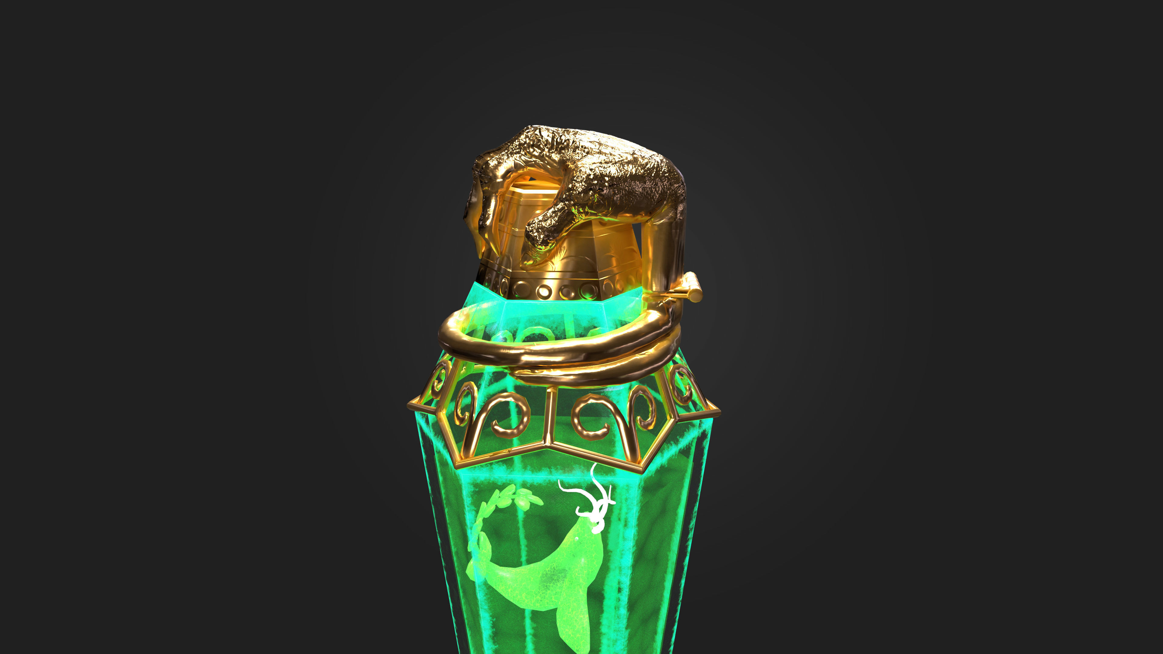 Magic Poison Game Asset for Mobile games Low-poly 3D model_5