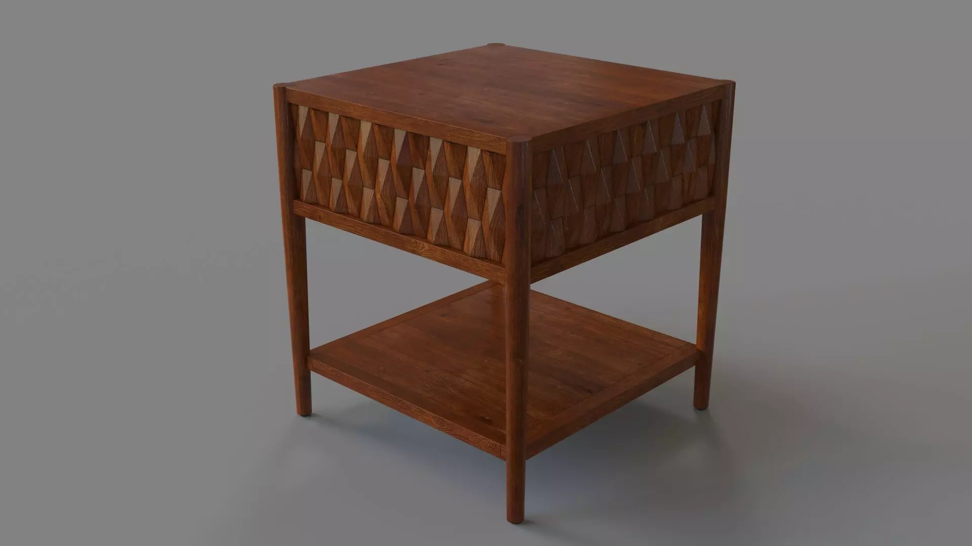 Kerf Side Table Brown 3D model_0