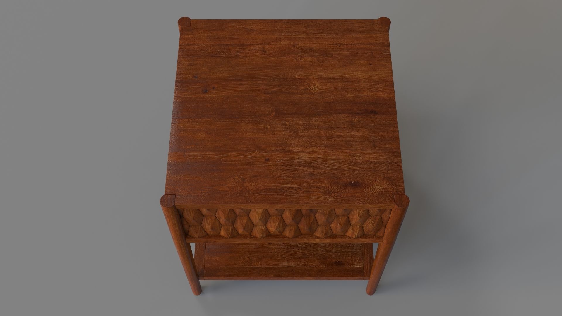 Kerf Side Table Brown 3D model_3
