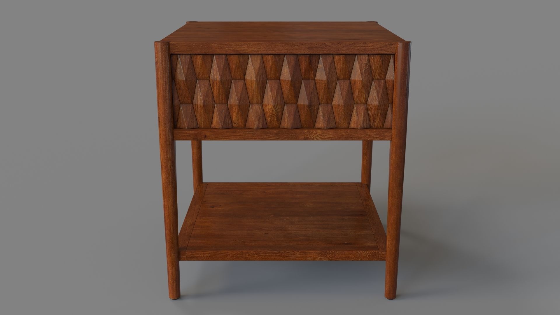 Kerf Side Table Brown 3D model_1
