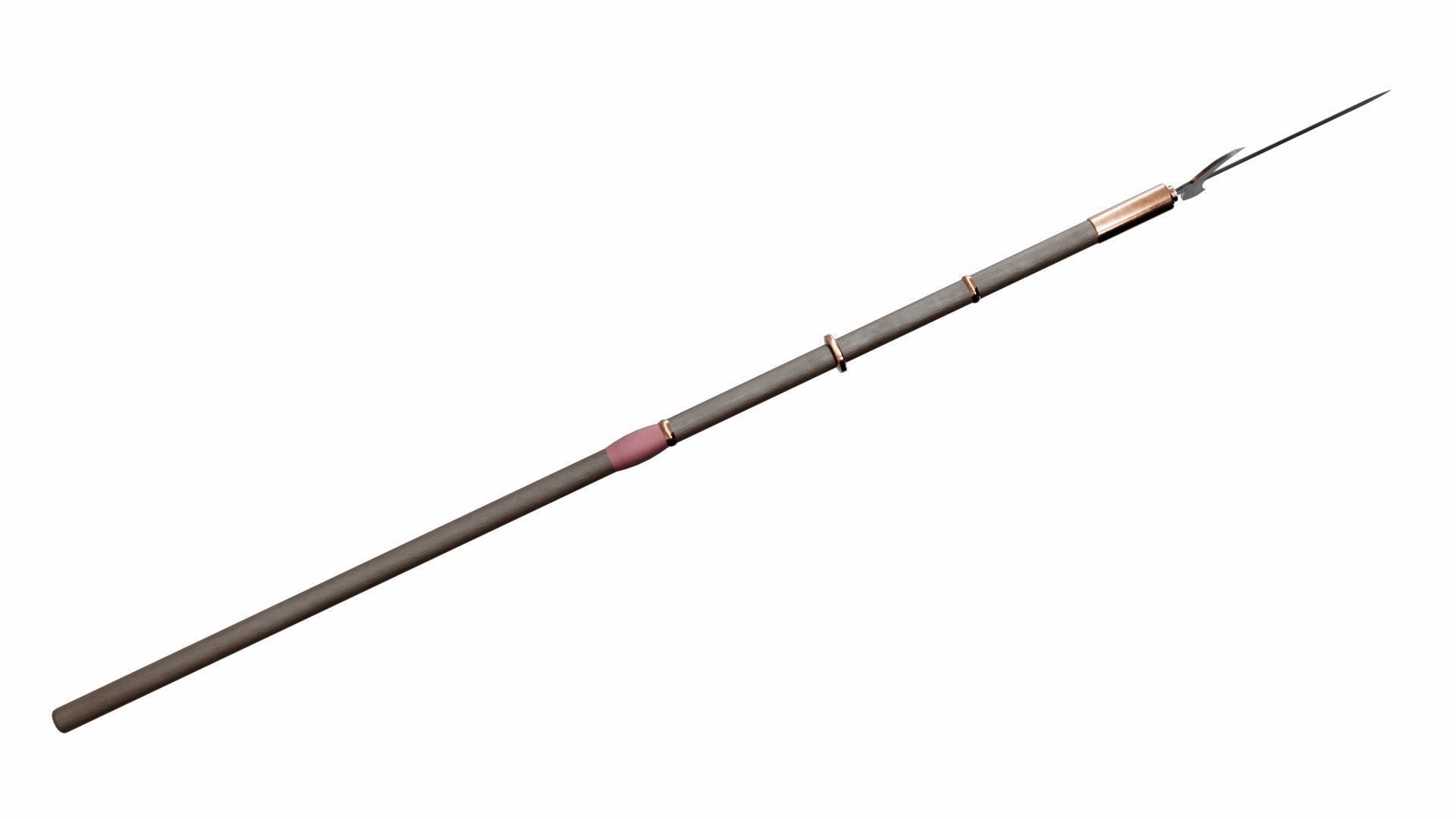 Yari spear Low-poly 3D model_4