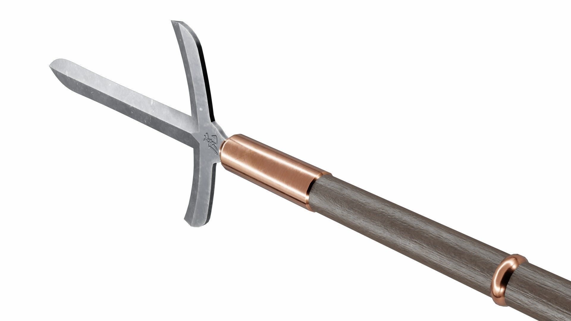 Yari spear Low-poly 3D model_2