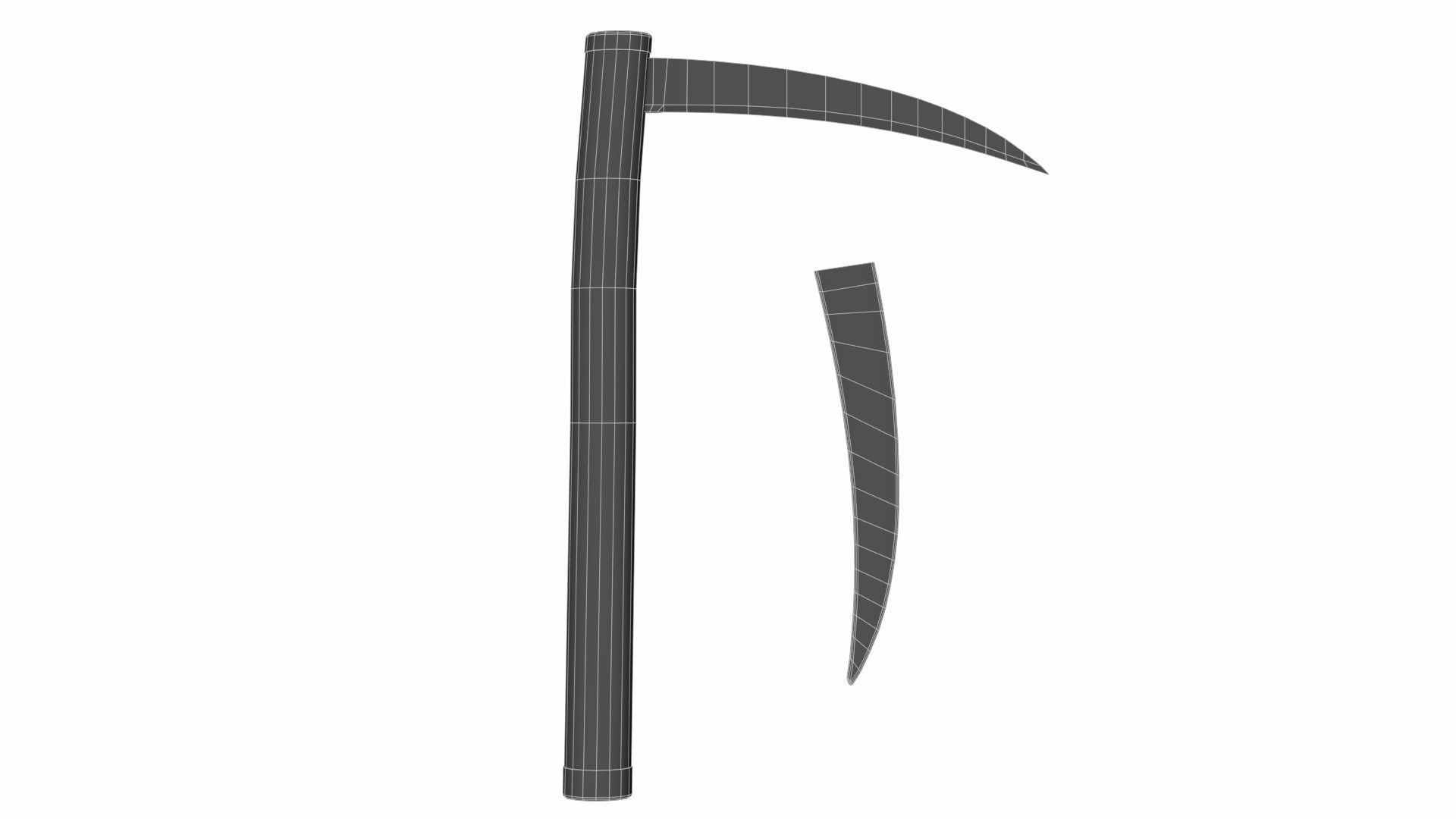 Japanese weapon set Low-poly 3D model_12