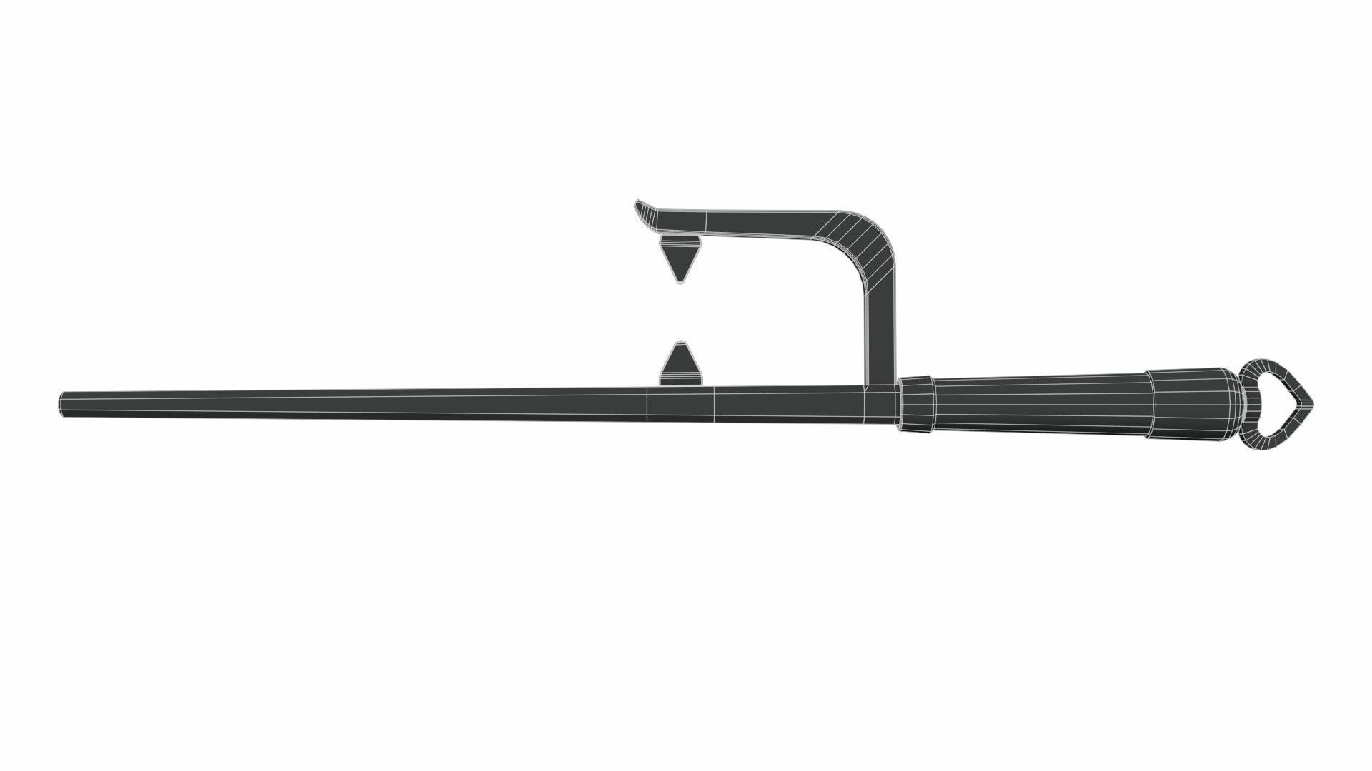 Japanese weapon set Low-poly 3D model_10