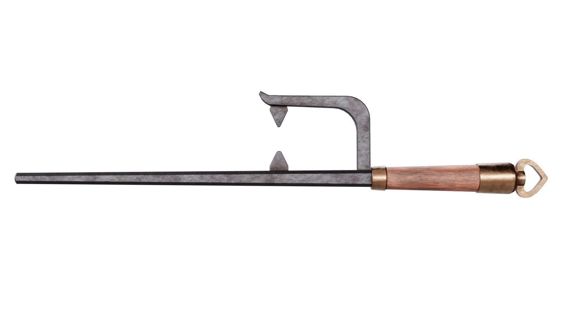 Japanese weapon set Low-poly 3D model_9