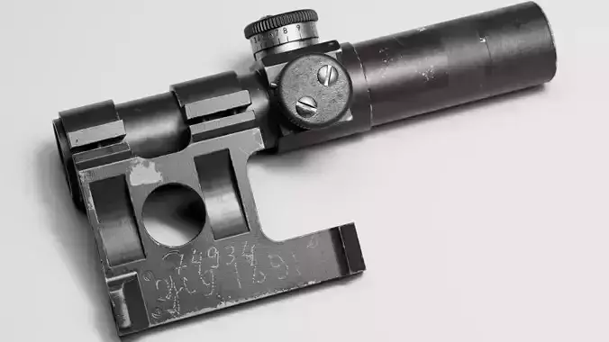 Mosin-Nagant PU Scope Low-poly 3D model