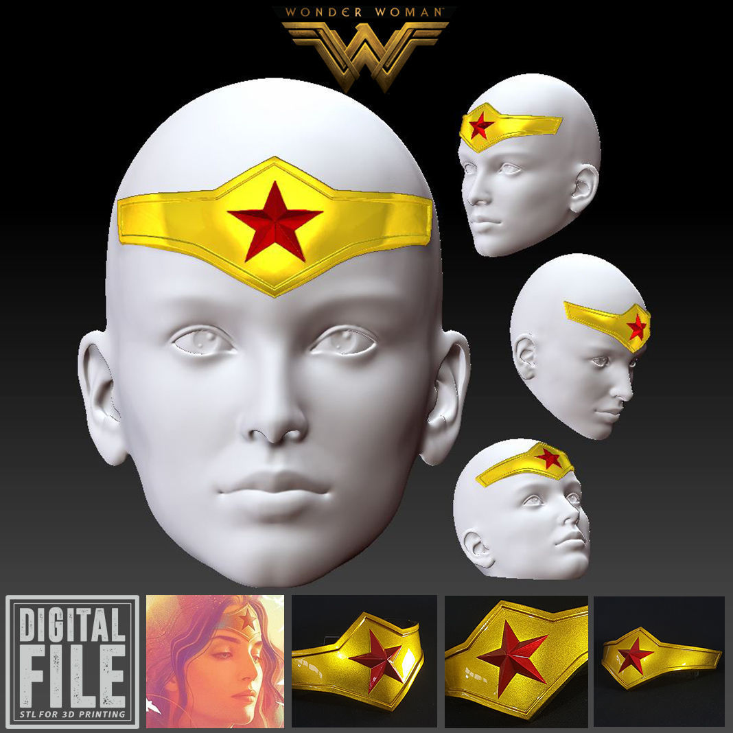 WONDER WOMAN JOSHUA 763 TIARA CROWN INSPIRED 3D model 3D printable | CGTrader