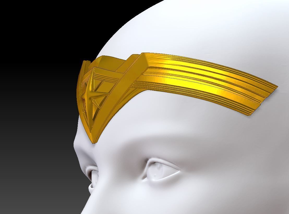 WONDER WOMAN GAL GADOT DCU TIARA CROWN INSPIRED 3D print model_3