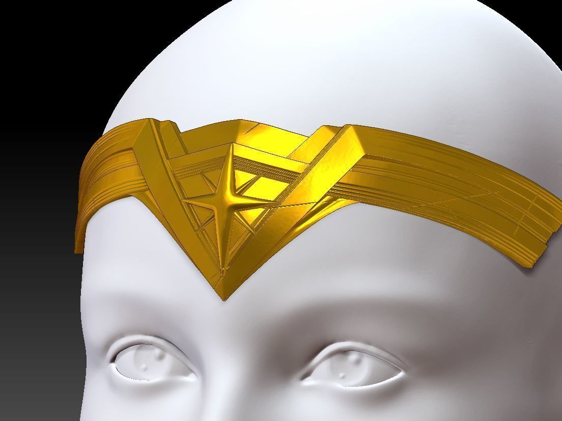WONDER WOMAN GAL GADOT DCU TIARA CROWN INSPIRED 3D print model_5