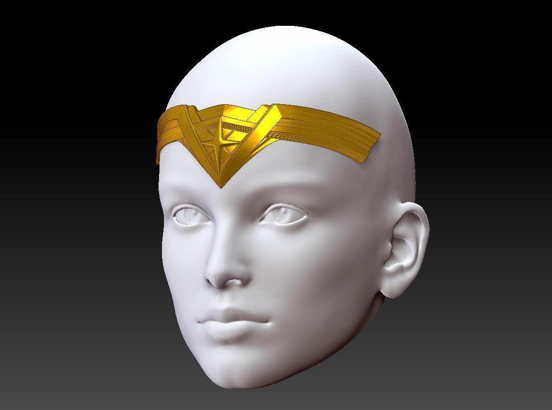 WONDER WOMAN GAL GADOT DCU TIARA CROWN INSPIRED 3D print model_1