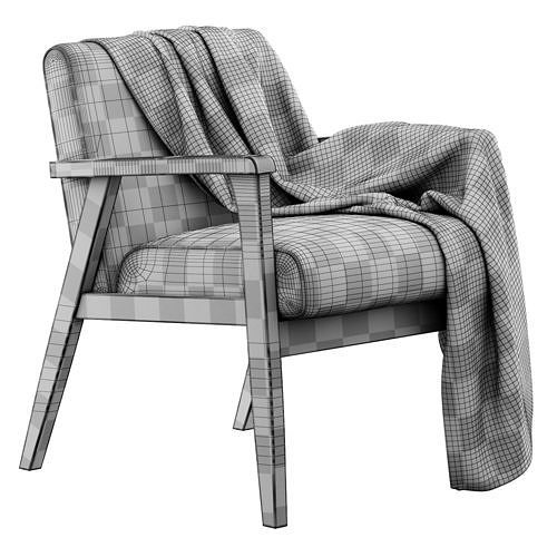 Milton Armchair by Mayview 3D model 7