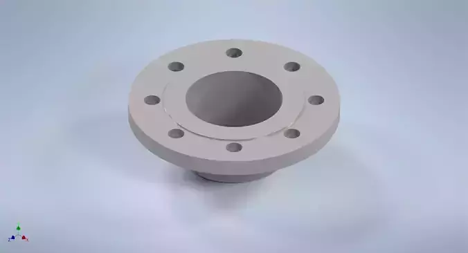 Weld-neck flanges 5 inches ASME-ANSI 3D print model