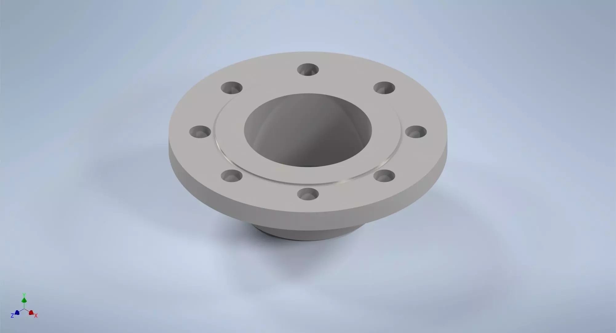 Weld-neck flanges 5 inches ASME-ANSI 3D print model