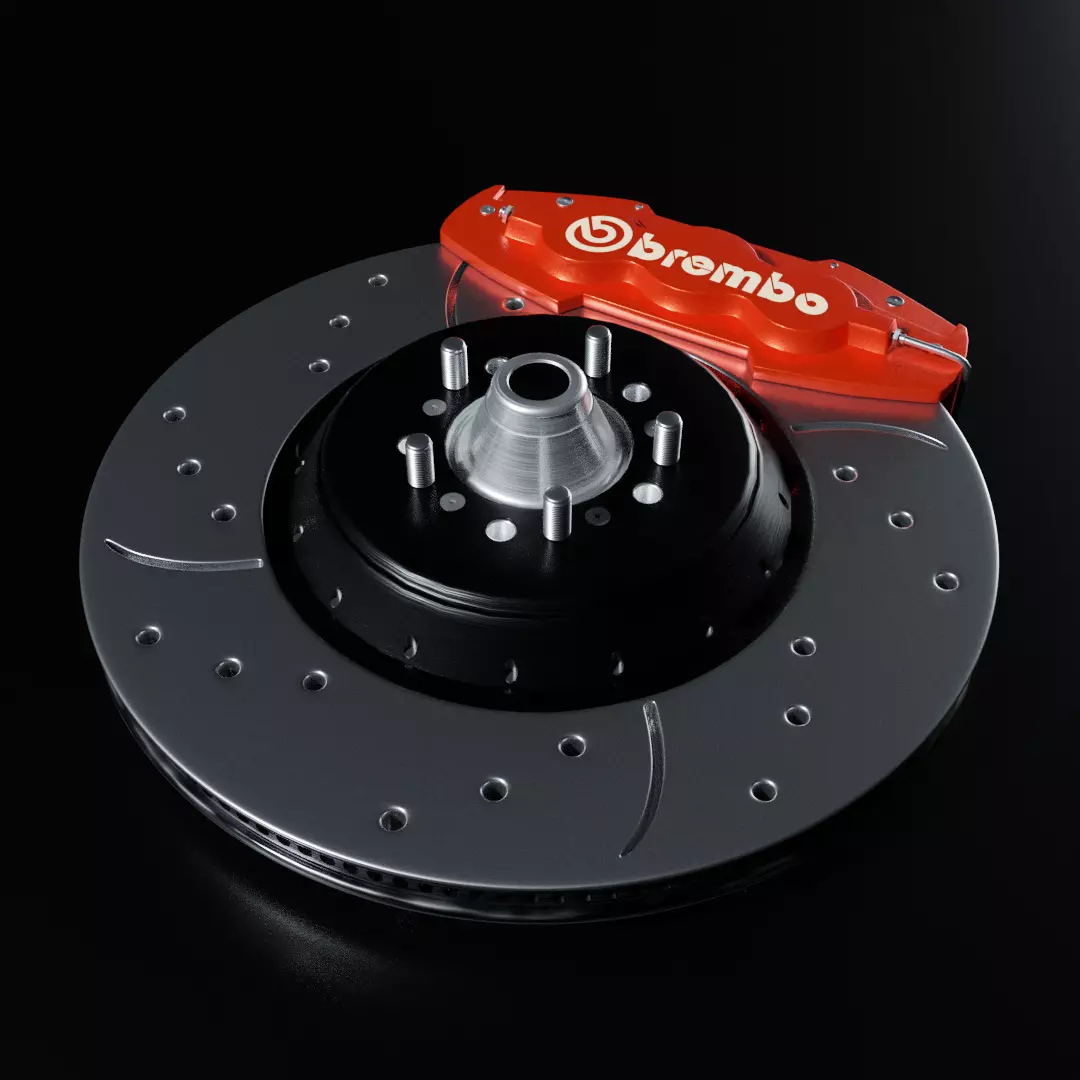 Wheel brake Free 3D model