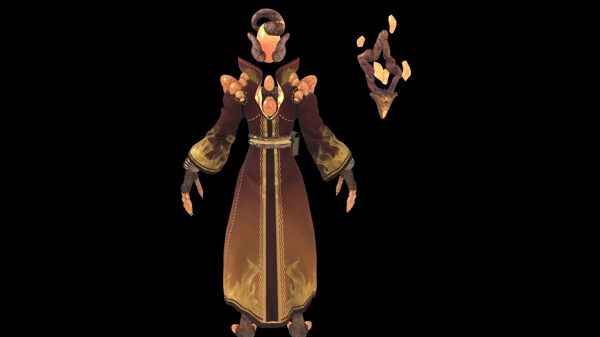 Magical Crystal Game ready Low Poly 3D model Low-poly 3D model_18