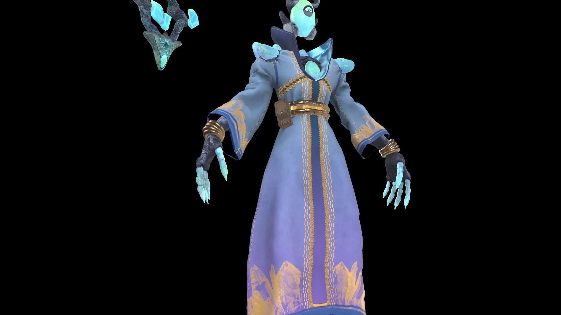 Magical Crystal Game ready Low Poly 3D model Low-poly 3D model_30