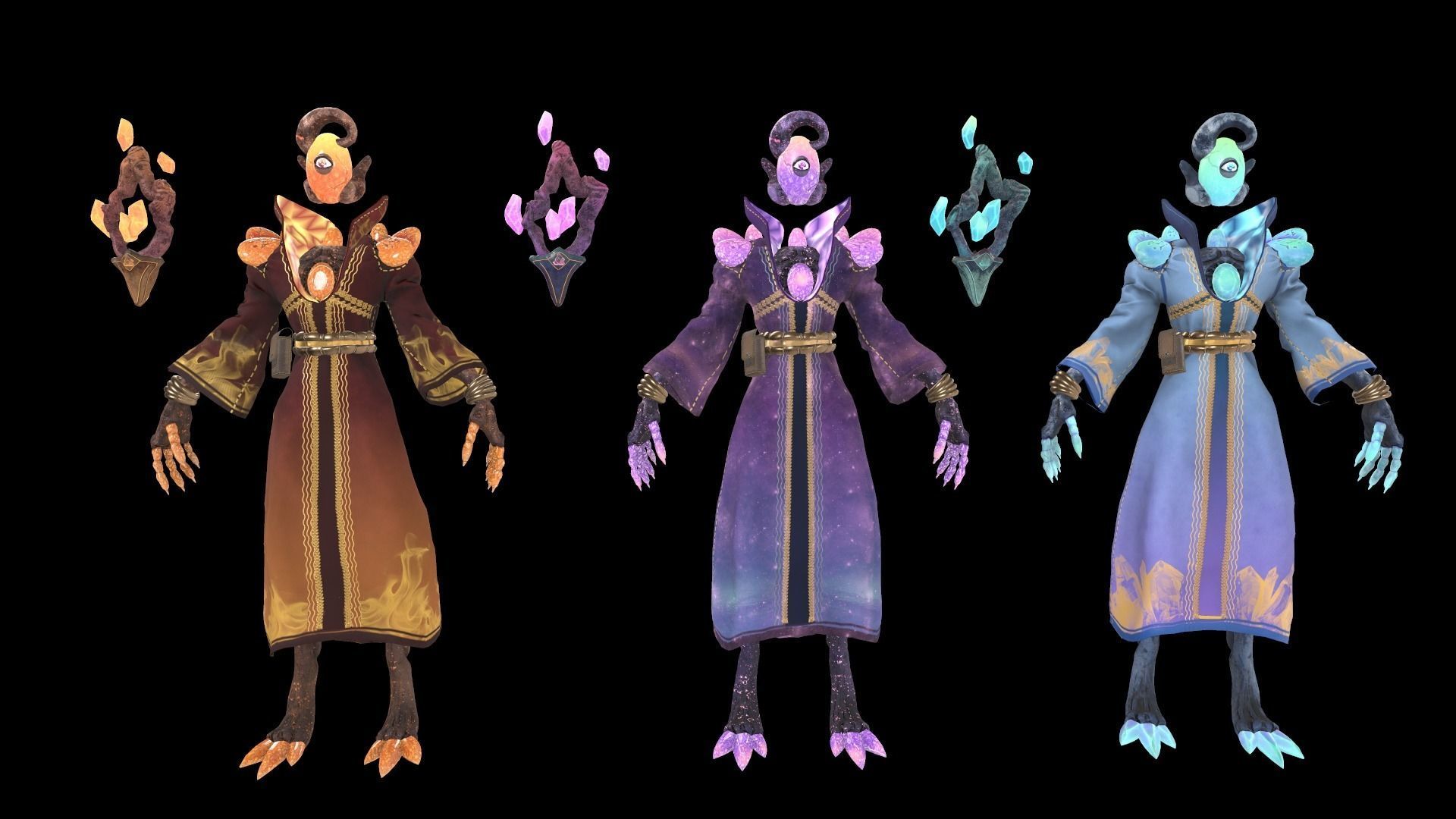 Magical Crystal Game ready Low Poly 3D model Low-poly 3D model_12