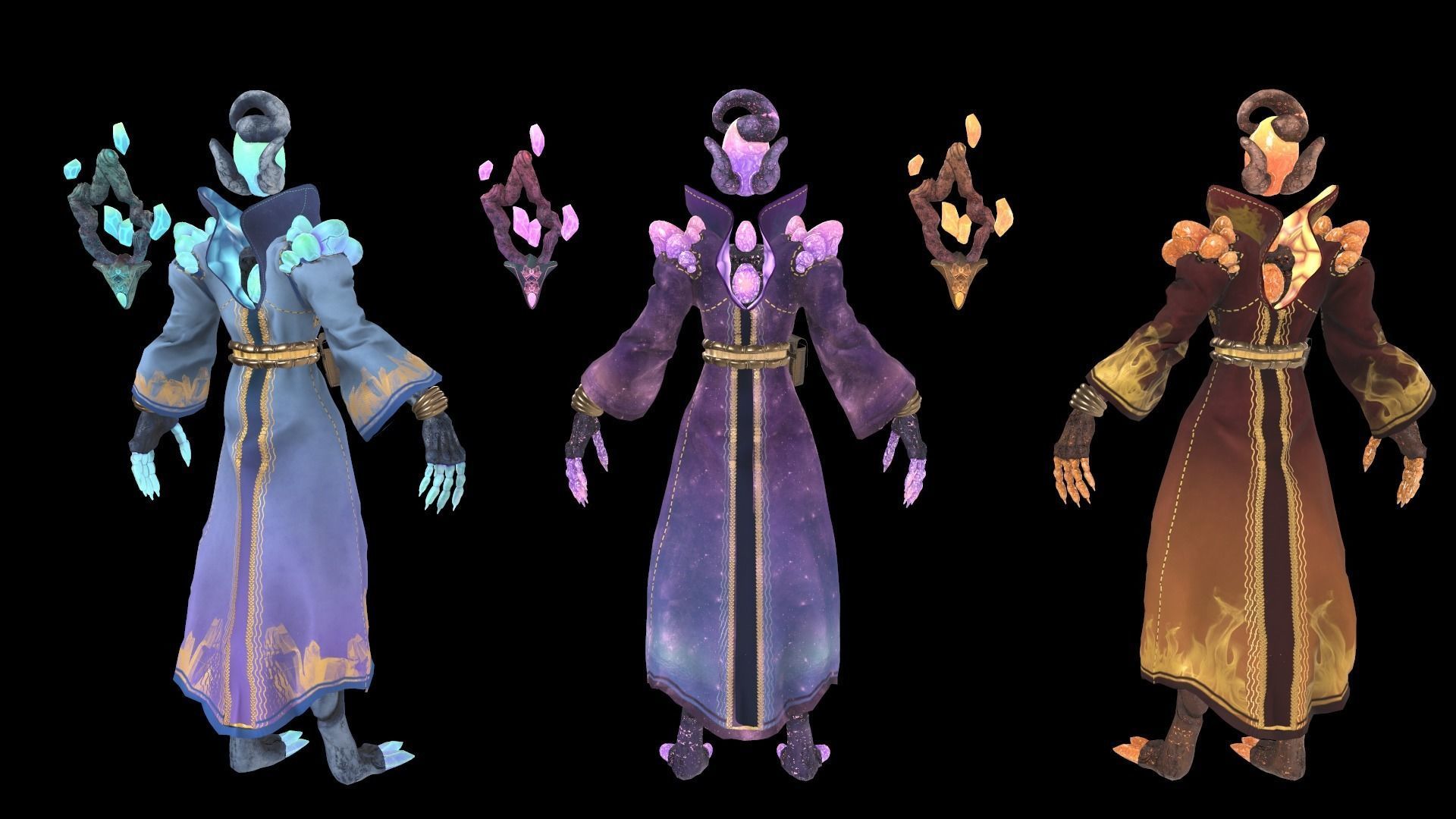 Magical Crystal Game ready Low Poly 3D model Low-poly 3D model_13