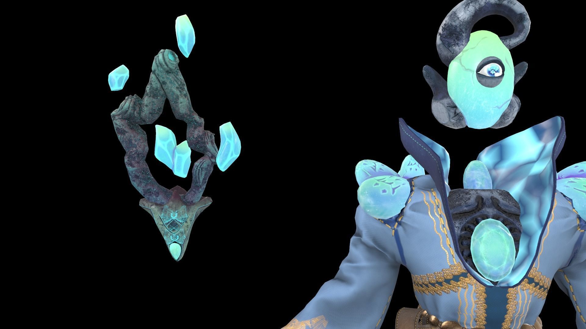 Magical Crystal Game ready Low Poly 3D model Low-poly 3D model_29