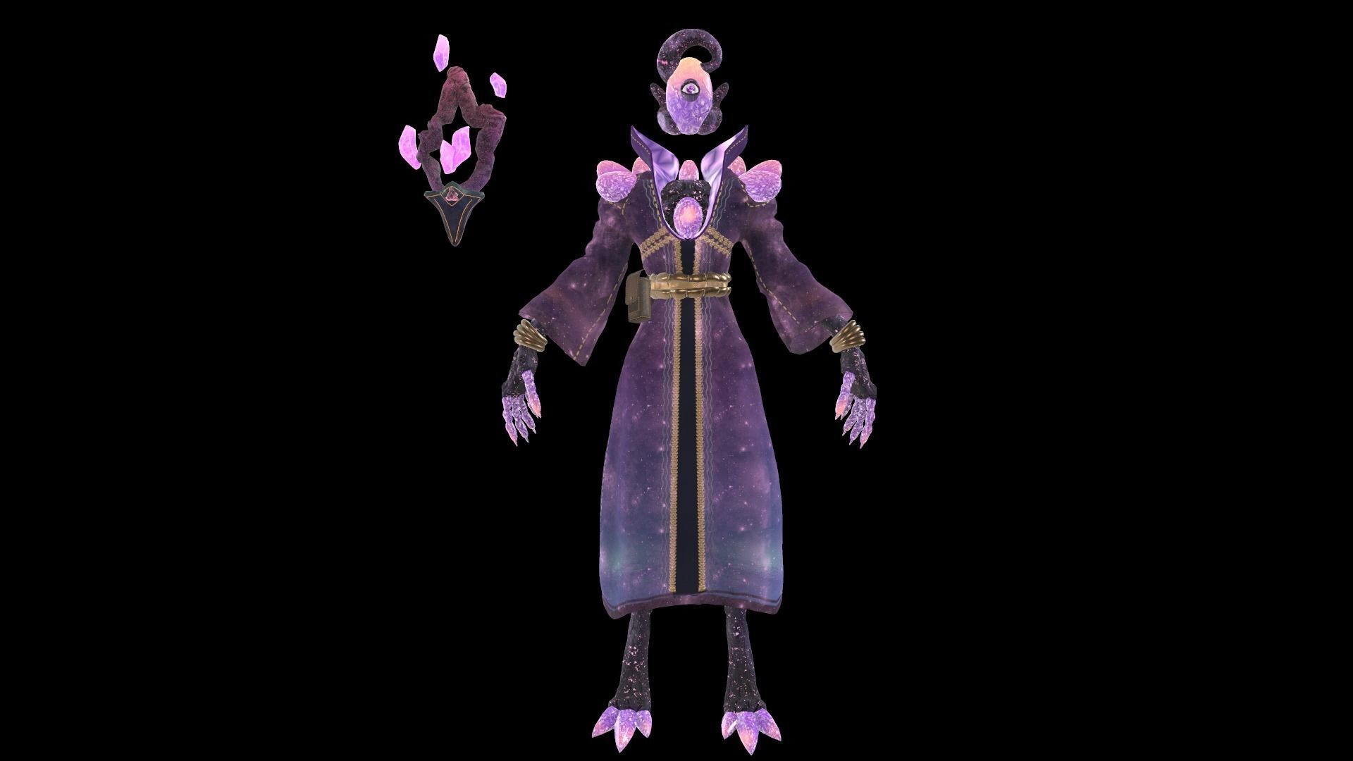 Magical Crystal Game ready Low Poly 3D model Low-poly 3D model_21
