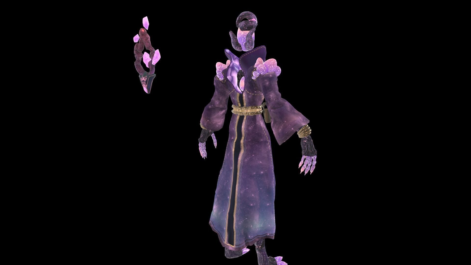 Magical Crystal Game ready Low Poly 3D model Low-poly 3D model_23