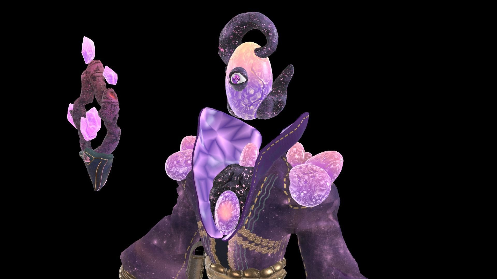 Magical Crystal Game ready Low Poly 3D model Low-poly 3D model_24