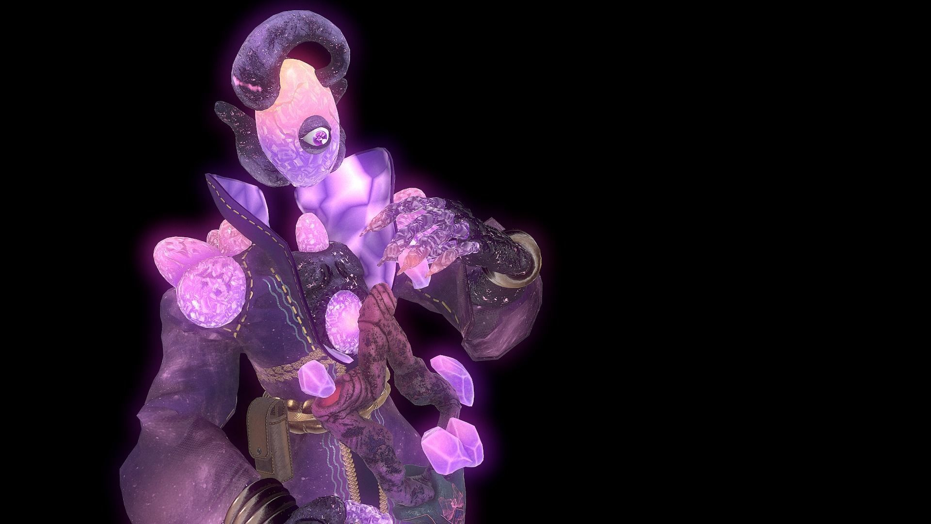 Magical Crystal Game ready Low Poly 3D model Low-poly 3D model_4