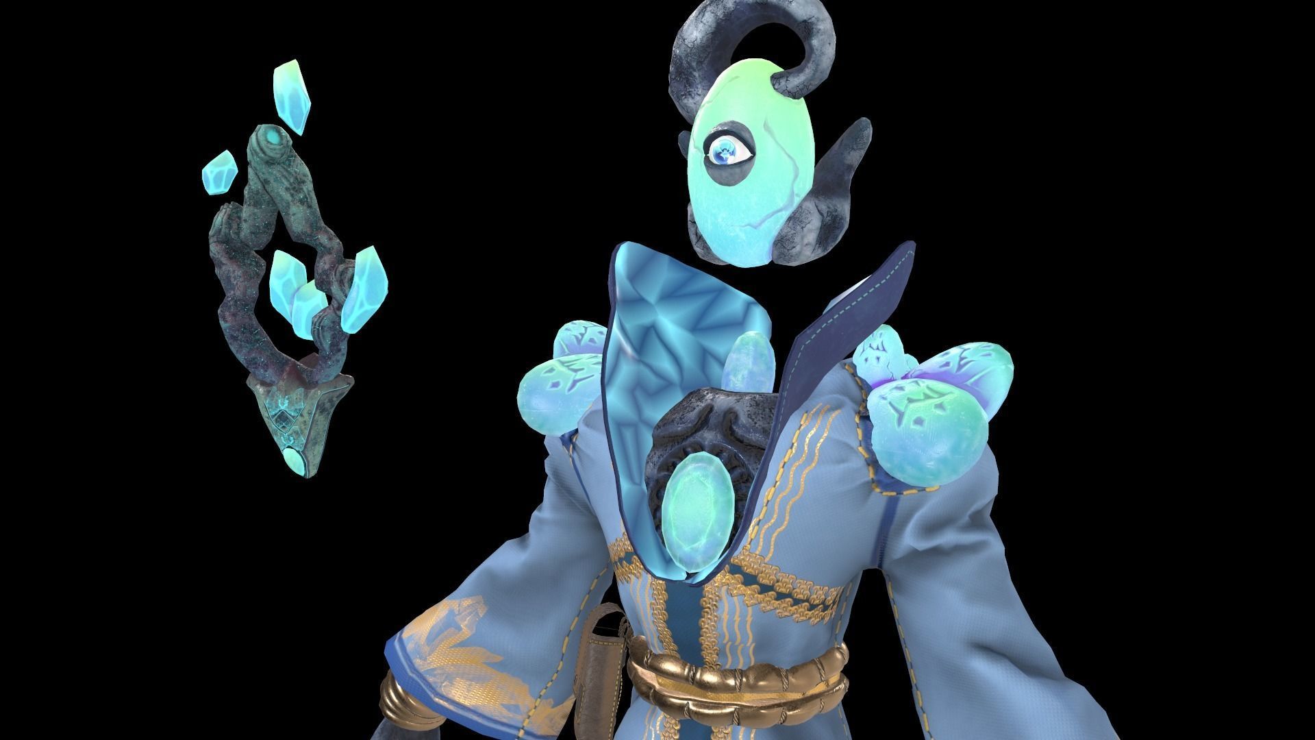 Magical Crystal Game ready Low Poly 3D model Low-poly 3D model_28