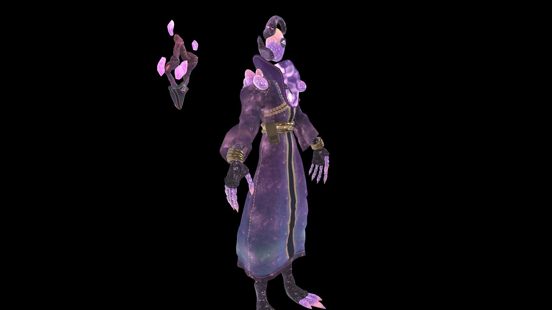 Magical Crystal Game ready Low Poly 3D model Low-poly 3D model_22