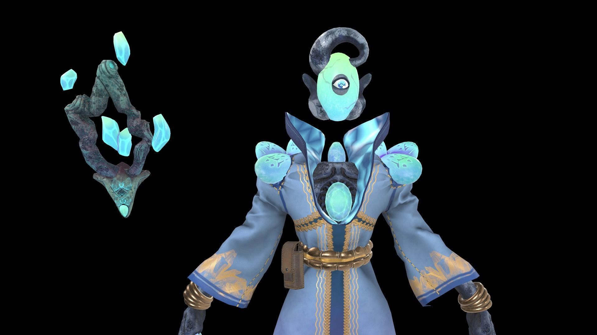 Magical Crystal Game ready Low Poly 3D model Low-poly 3D model_27