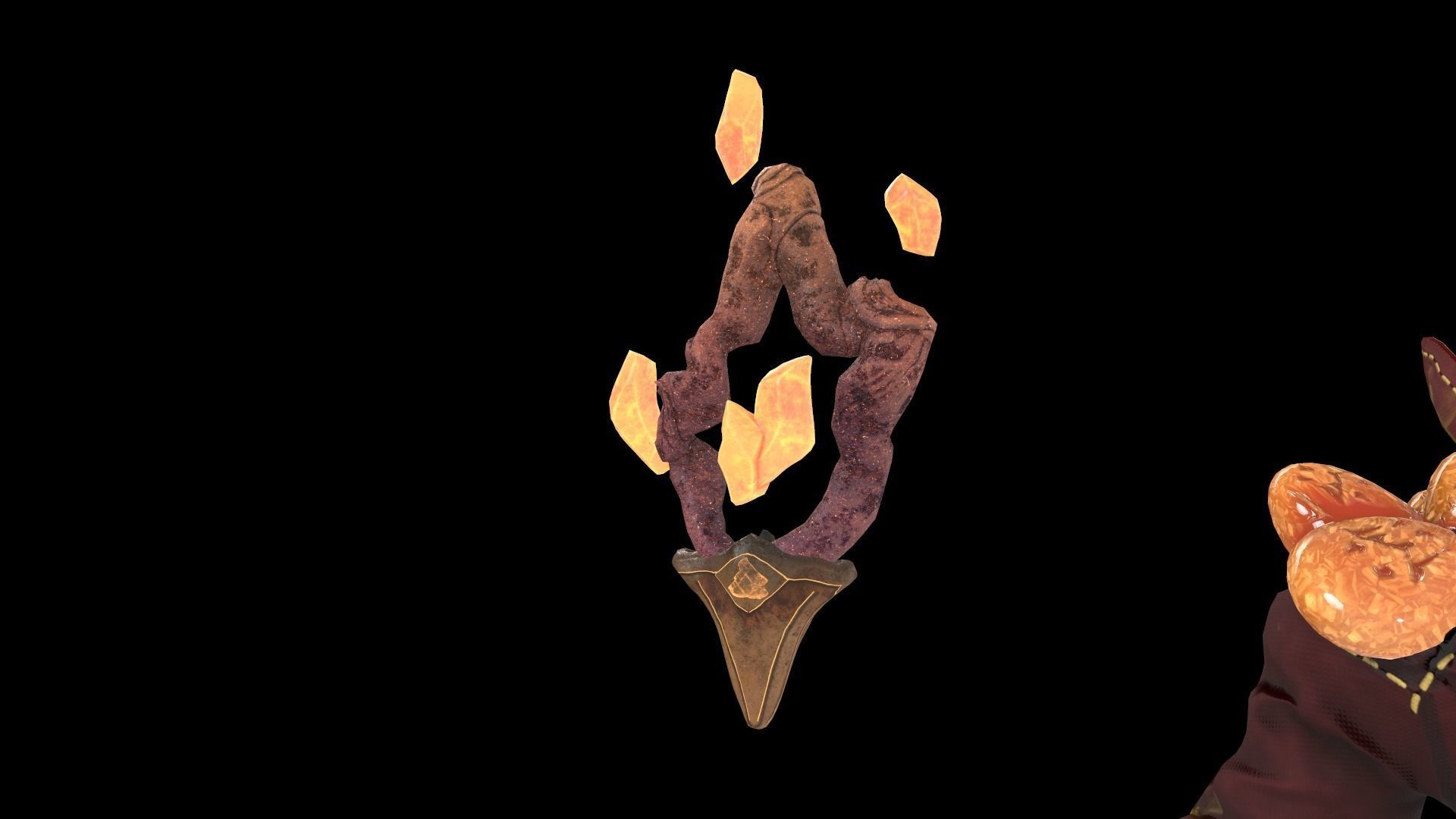 Magical Crystal Game ready Low Poly 3D model Low-poly 3D model_16