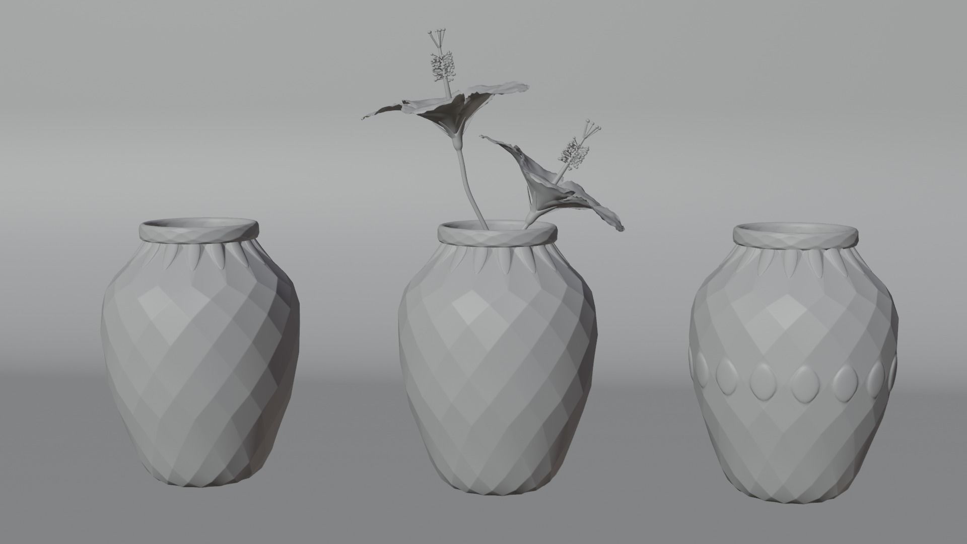 3D Flower and tops 3D model_7