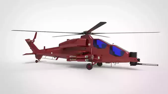 Agusta A129 Mangusta red 3D model