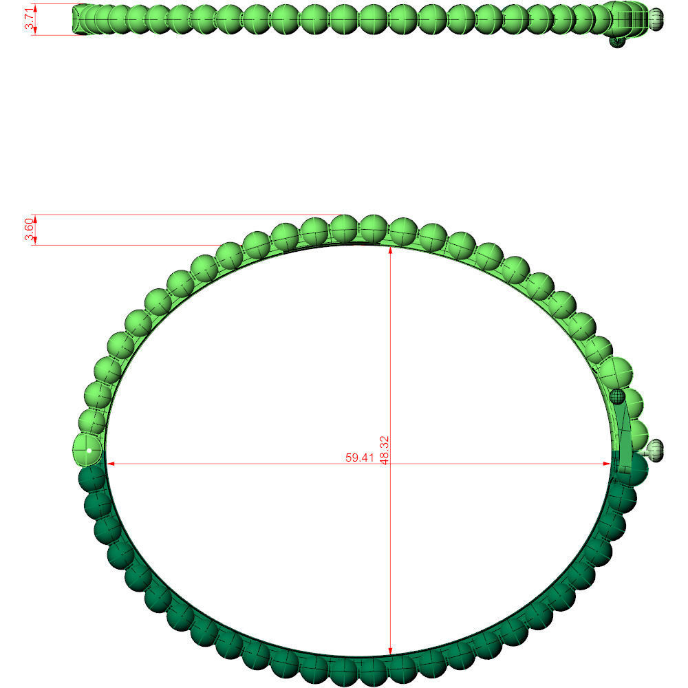 Perlee VC Bracelet 17cm 3D print model_7